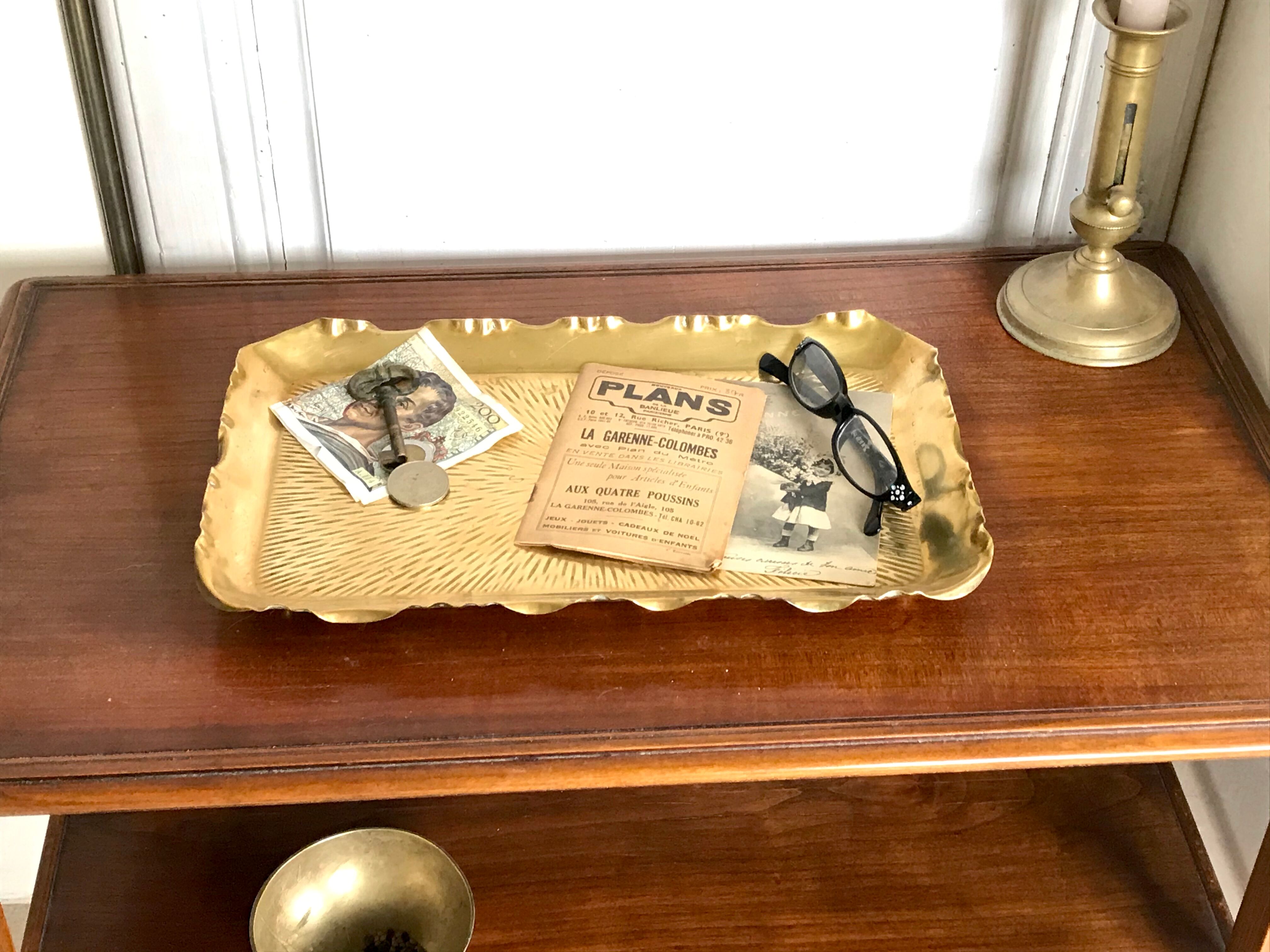 Vintage brass trinket bowl