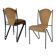 4 Frederick Weinberg wicker iron chairs | 1960s