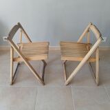 Pair of vintage folding chairs 60s