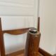 Pair of Scandinavian chairs in teak and skaï, 1965