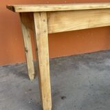 Grande table de café bistrot alsacienne sapin naturel brut french bistro table 1930