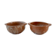 Duo of ear bowls in vintage sandstone