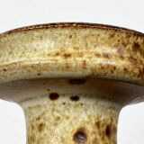 Mid-century Danish studio ceramic candlestick signed Aage Würtz, 1960s.