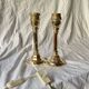 Pair of vintage brass lamp bases