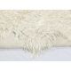 Vintage Handmade Shag Pile Rug Made of Natural Beige Mohair Wool