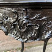 Middle table living room console 1900 neo louis xv in blackened wood napoleon iii