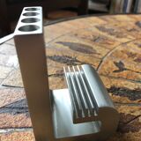 Pencil holder 1970 in cast aluminum signed Pierre Vandel for Pierre Cardin