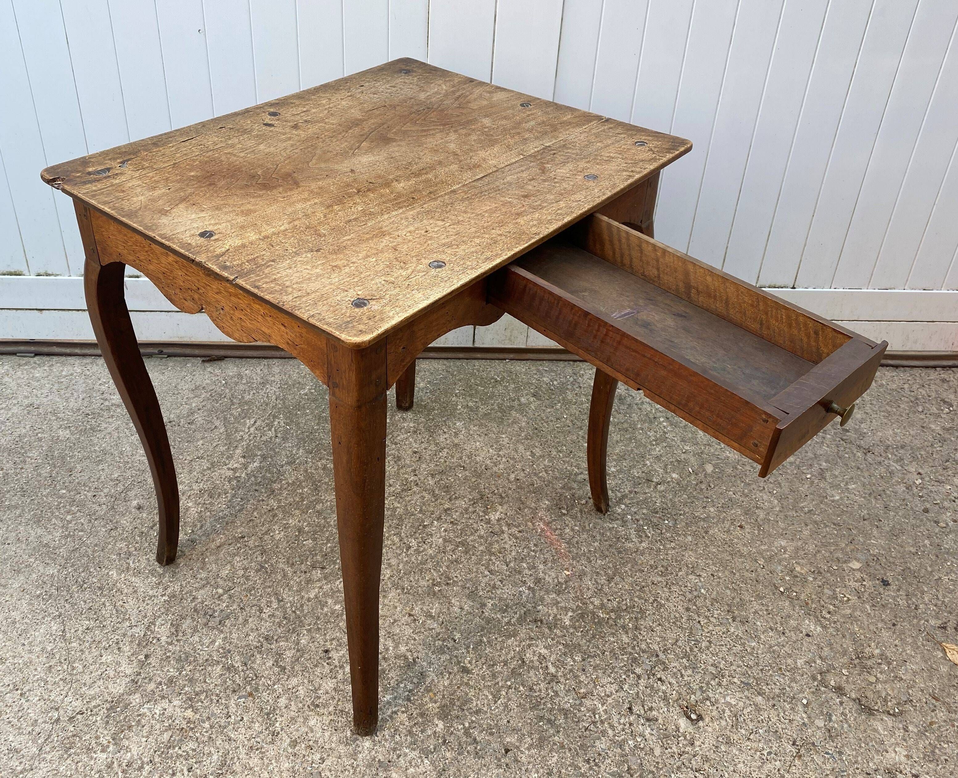 Oak desk with 1 drawer 65x52cm