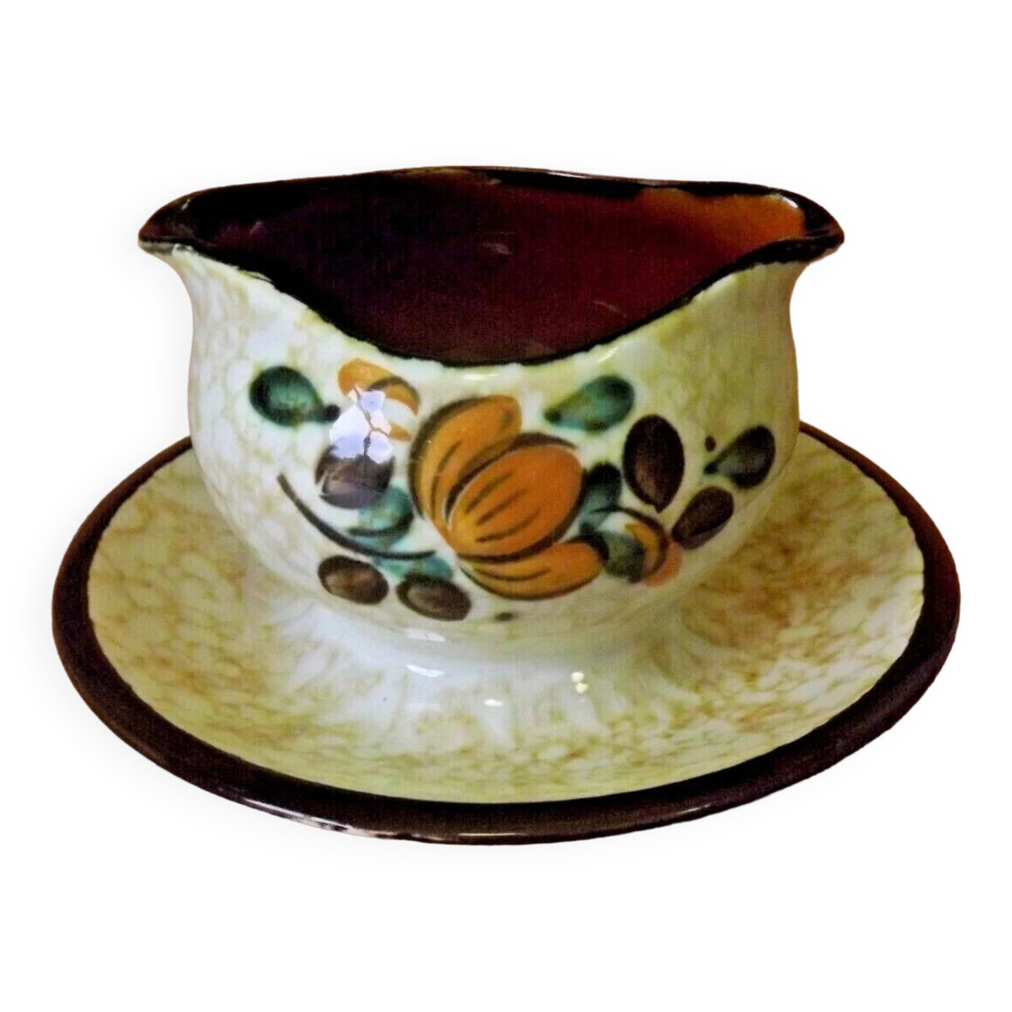 Vintage Boch La Louvière Corfou Collection Sauce/Sauce Boat Fixed Plate