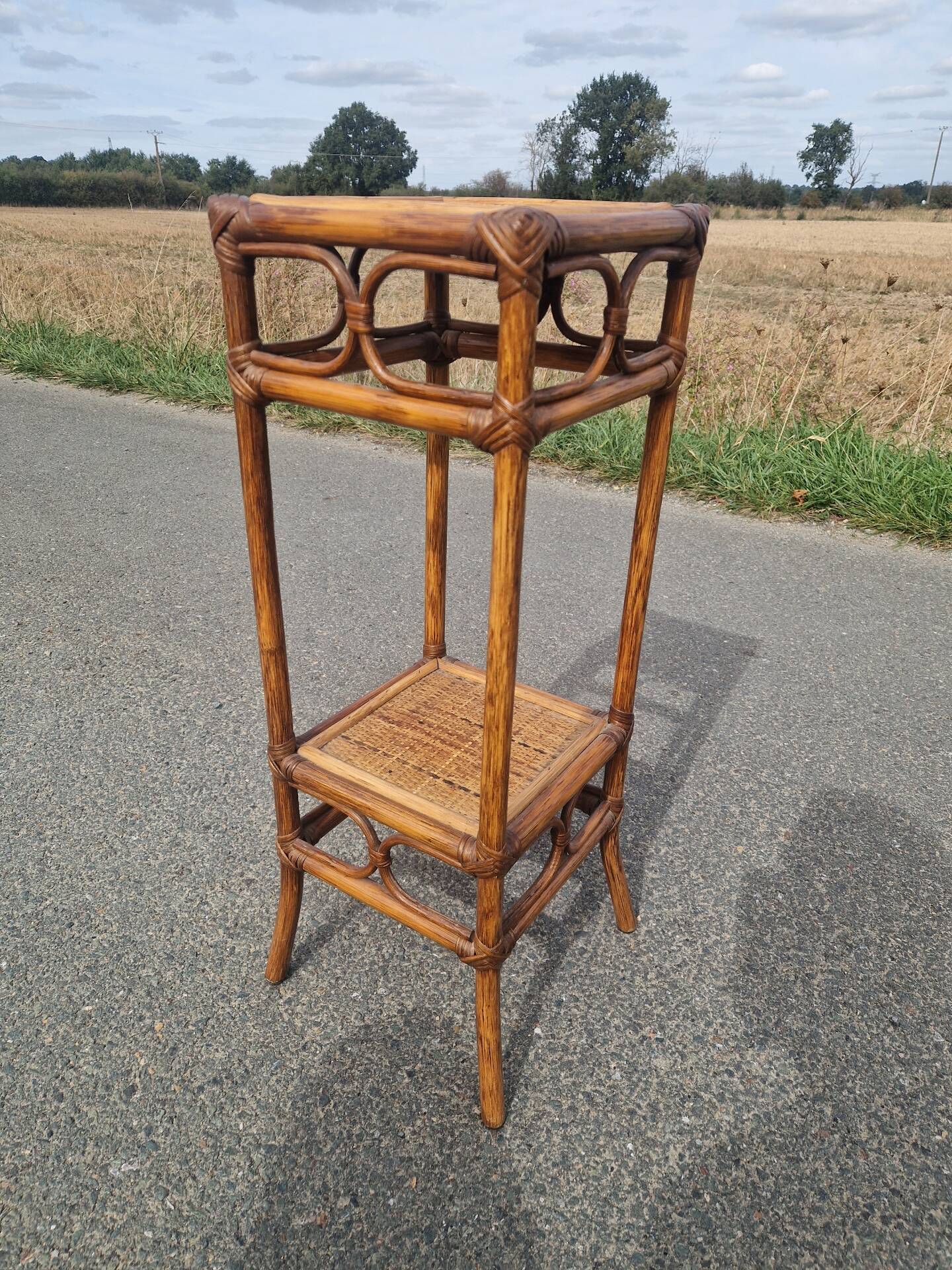 Vintage rattan stool