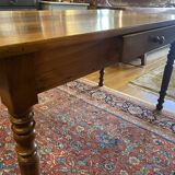 Walnut kitchen table with drawers