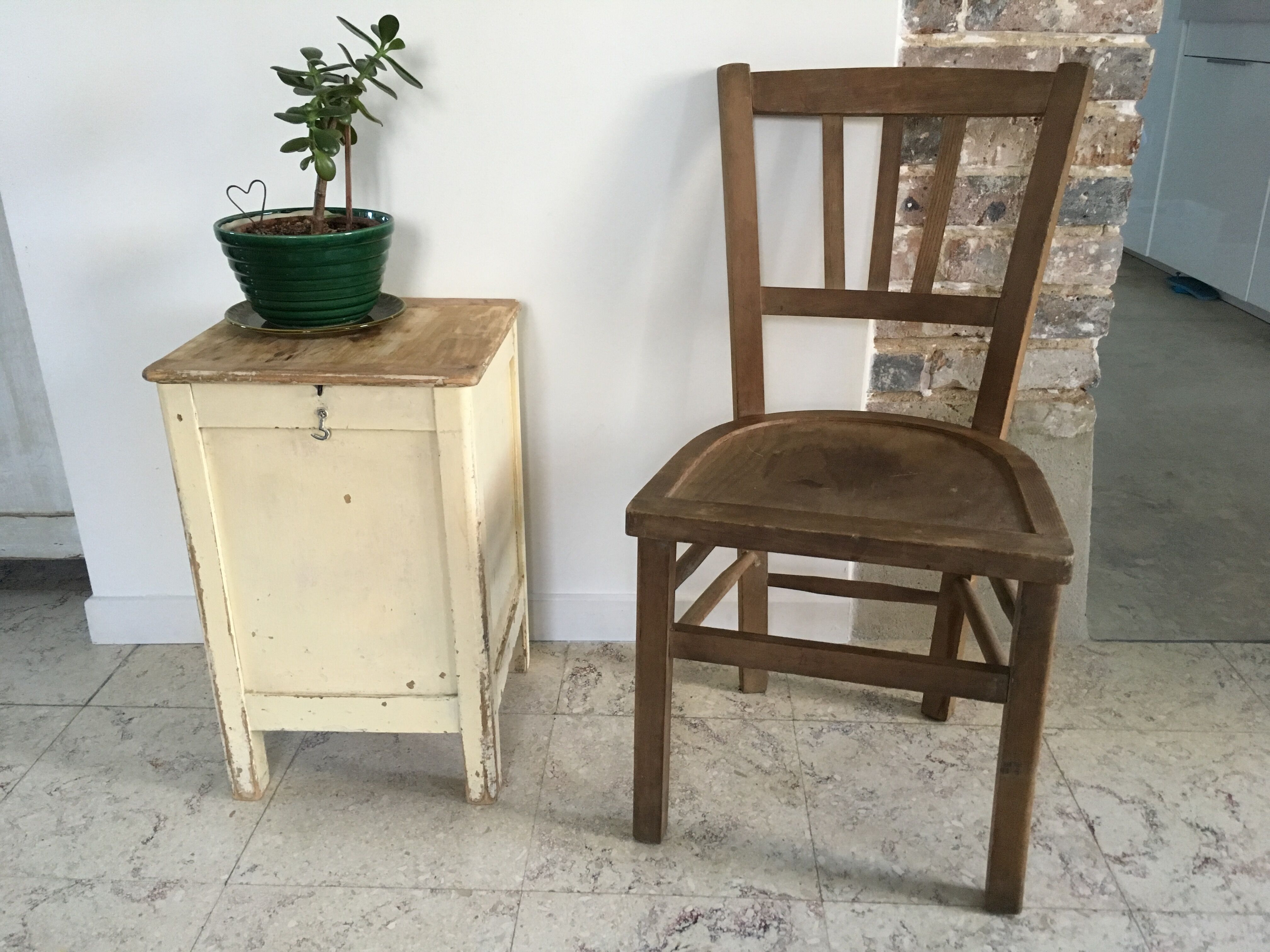 Old white hasselberger stool
