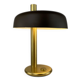 Lampe de bureau marron et or 7603 par Heinz F.W. Stahl pour Hillebrand 1970