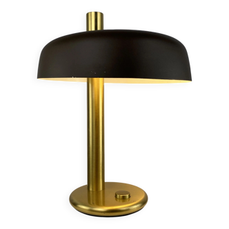 Brown and gold desk lamp 7603 by Heinz F.W. Stahl for Hillebrand 1970