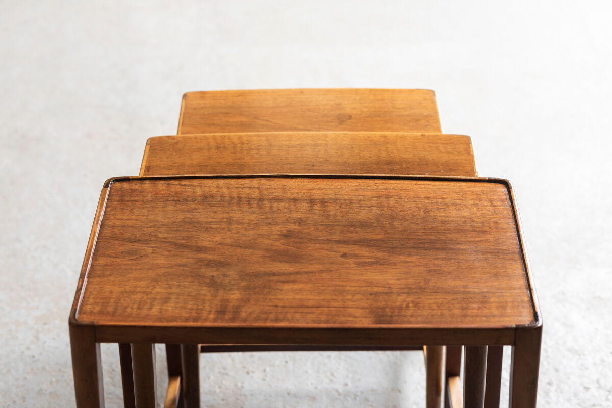 Set of 3 nesting tables in teak wood, Denmark, 1960’s