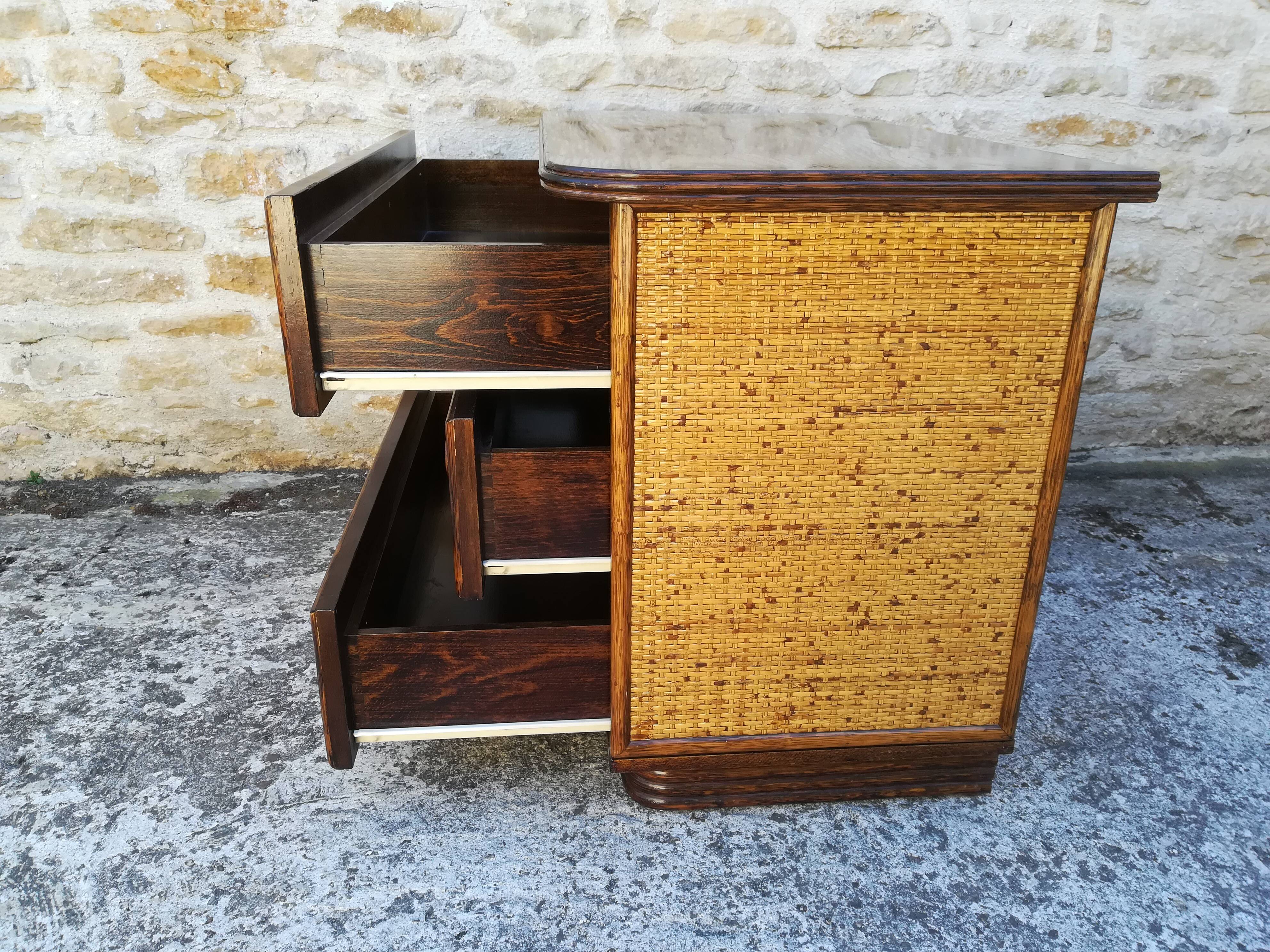 Rattan dresser Maugrion