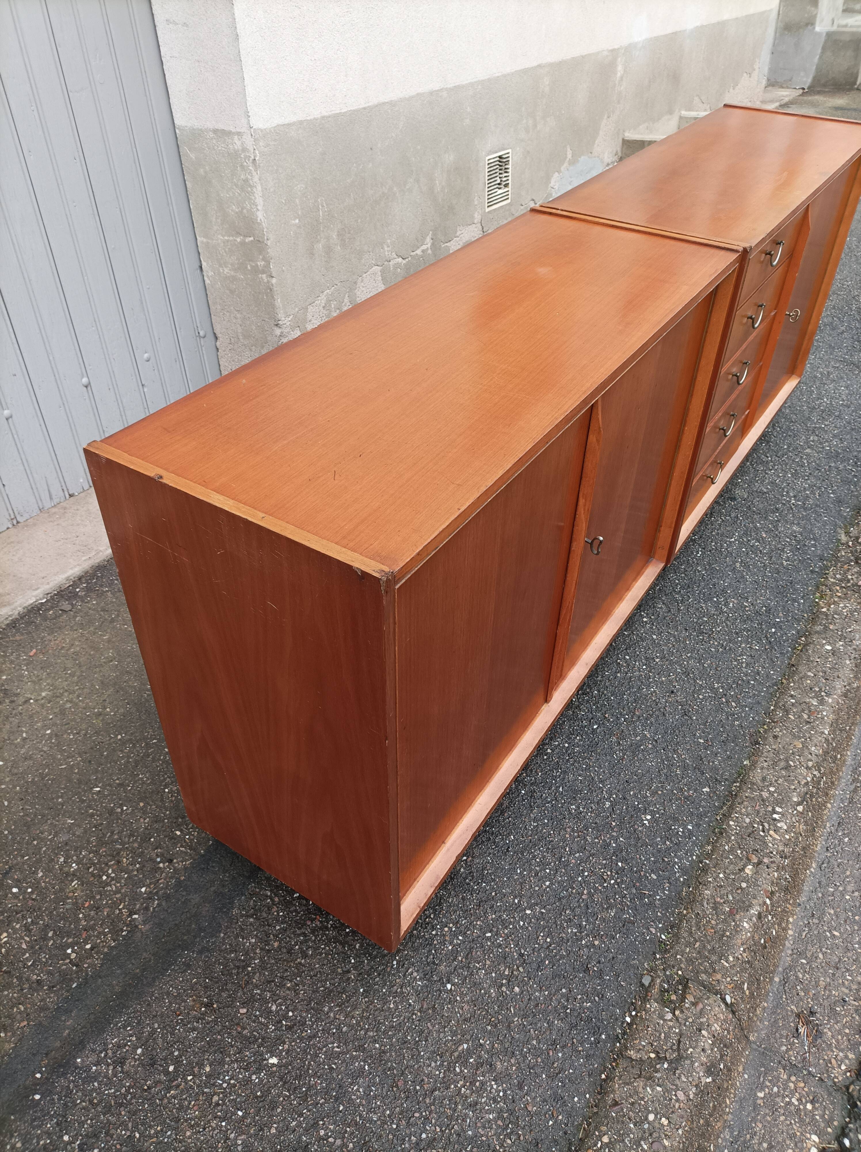 Enfilade vintage 3 portes 5 tiroirs