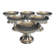 Set of 6 vintage stainless steel ice cream bowls