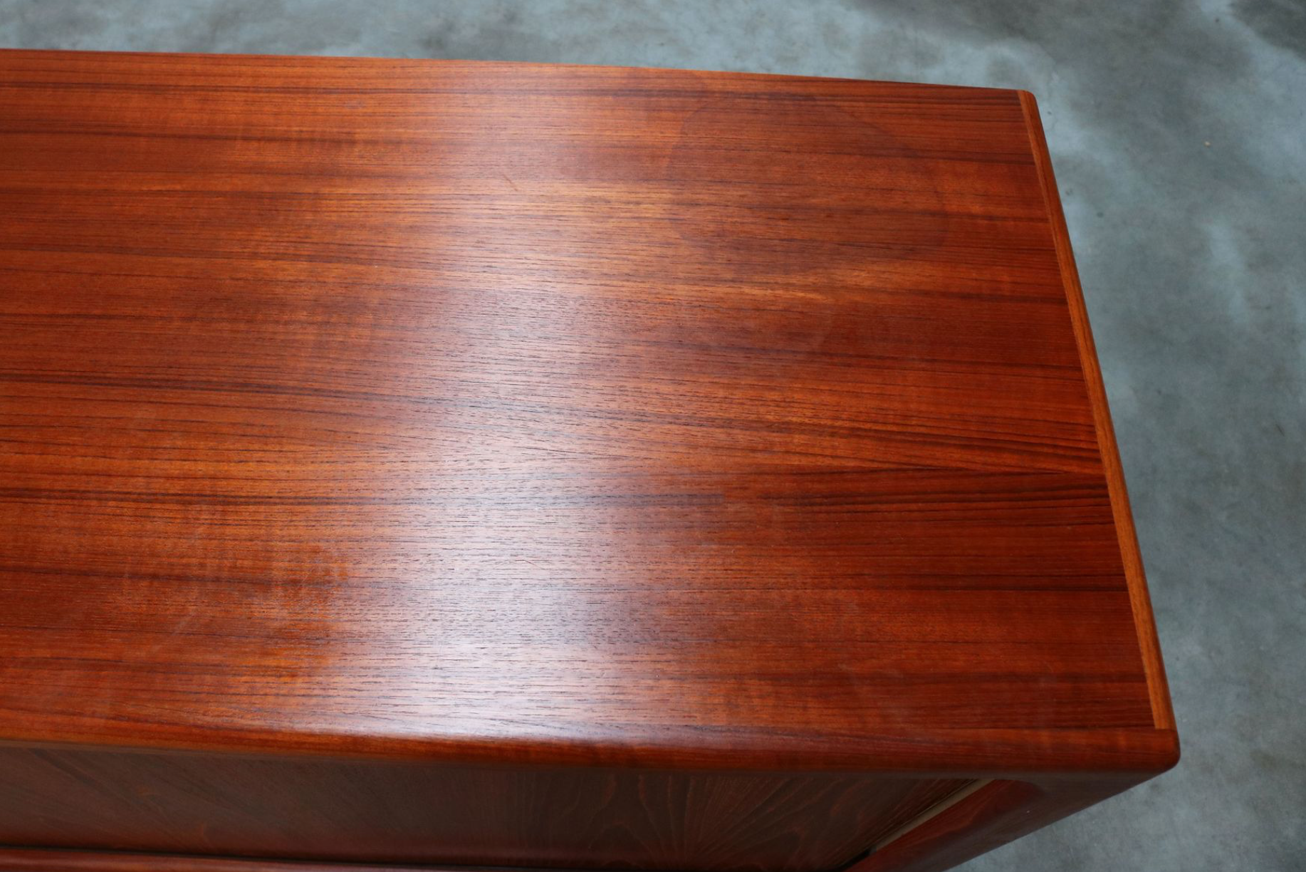 Dyrlund Denmark 1950s drum teak credence
