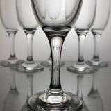 Set of 6 glass flutes
