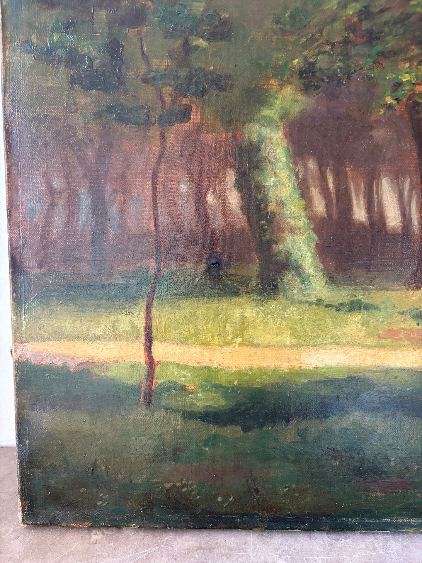 Lumière en Sous‑Bois, huile sur toile