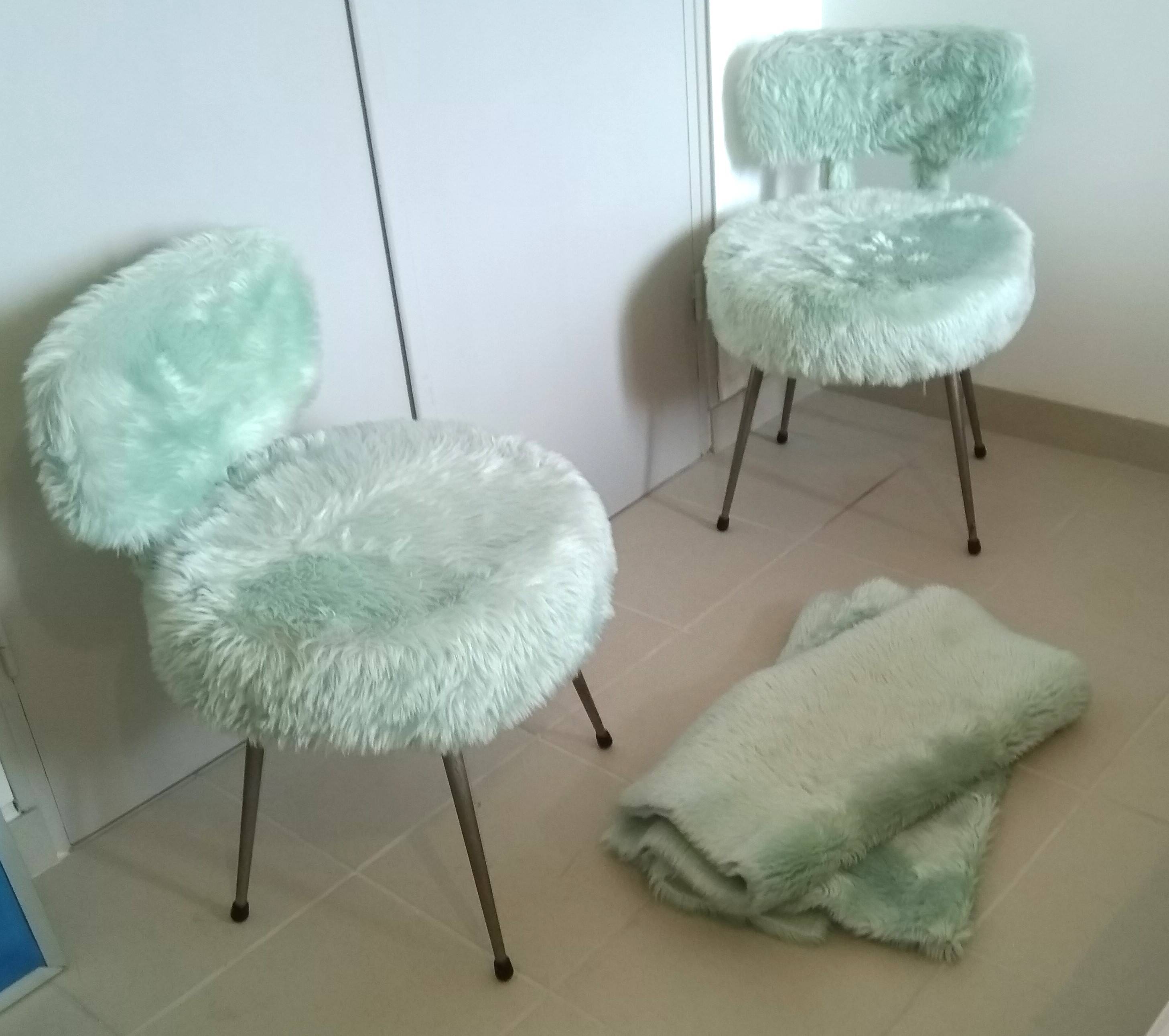 Pair of moumoute armchairs