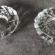 Pair of twisted round candlesticks in baccarat crystal stamped