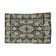 Romanian floral rug handwoven in wool, yellow and black background