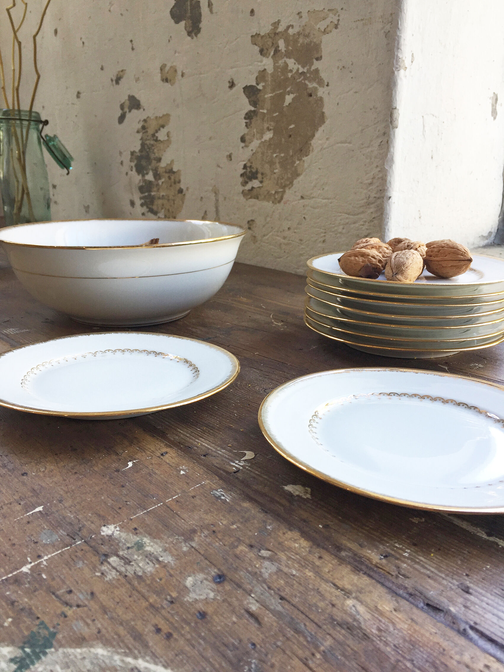 Set of plates and dessert dish Limoges