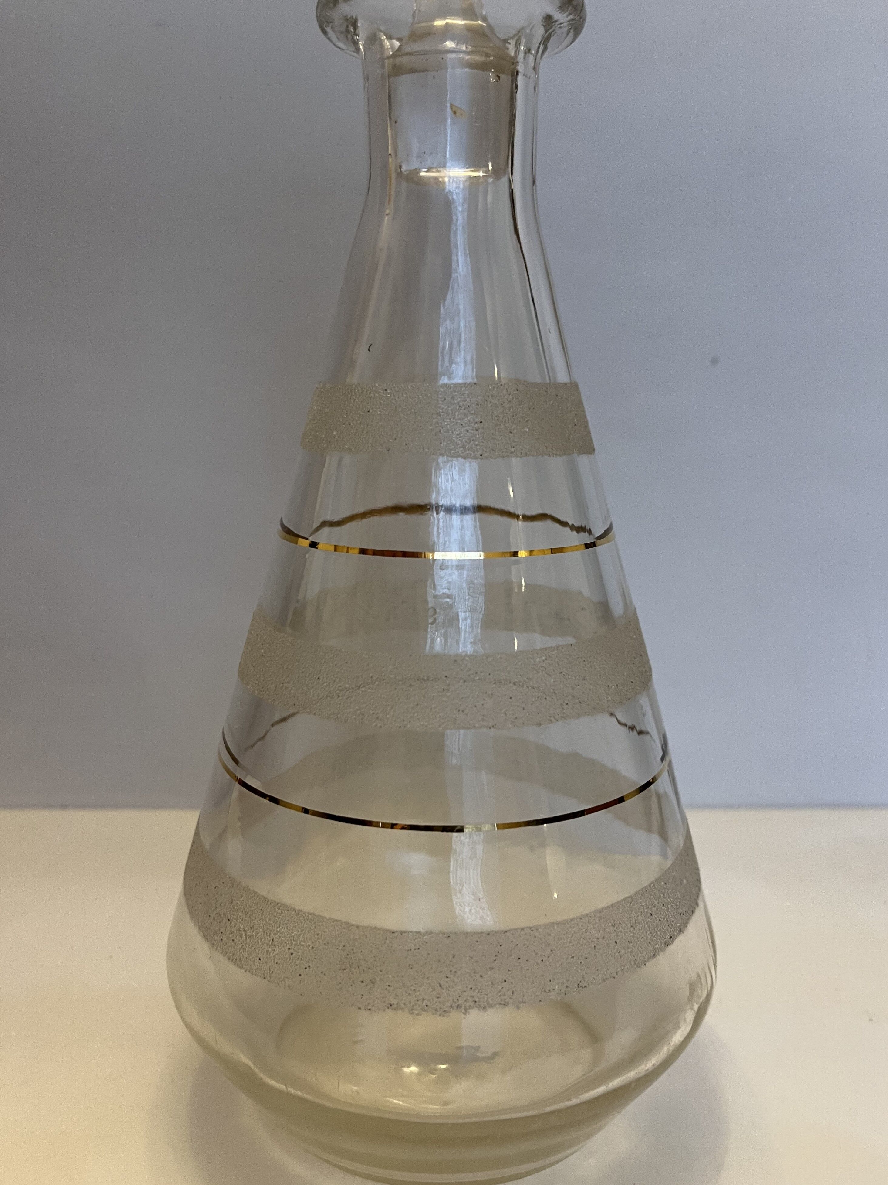 Glass art deco deco decanter