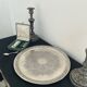 Round silver metal top - rosettes - frieze - Vintage - France