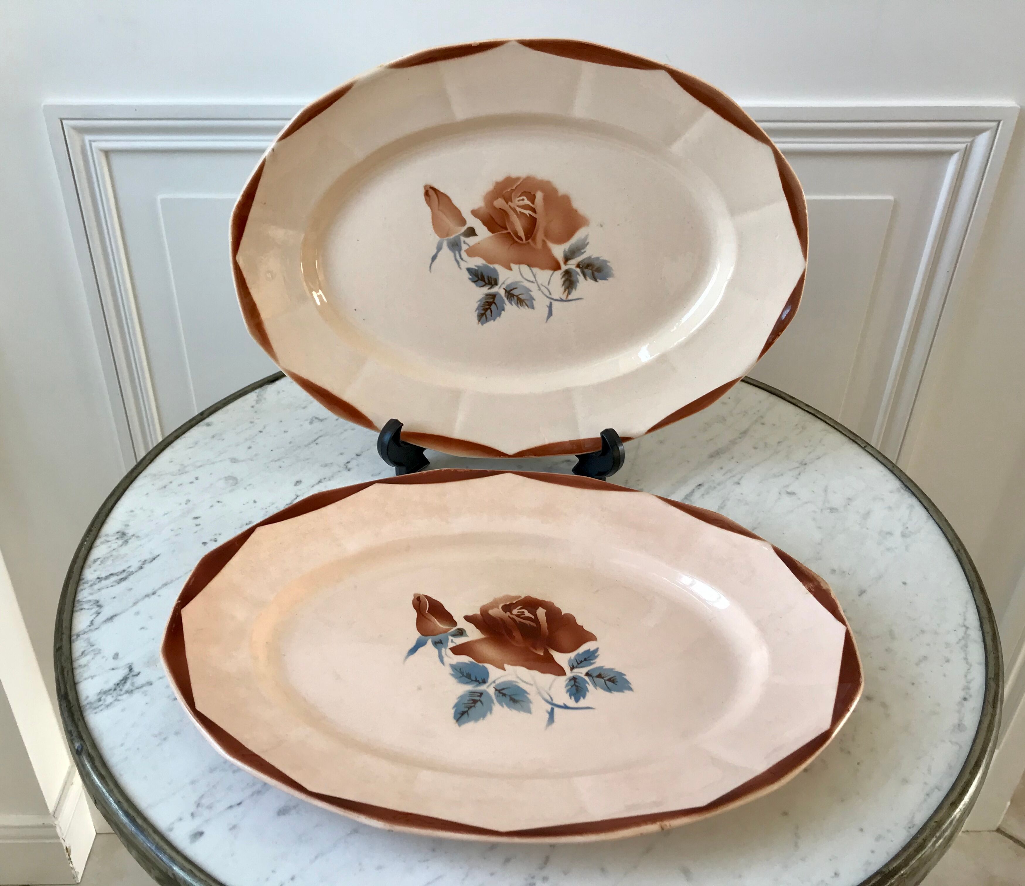 Oval dish Digoin Sarreguemines 30s