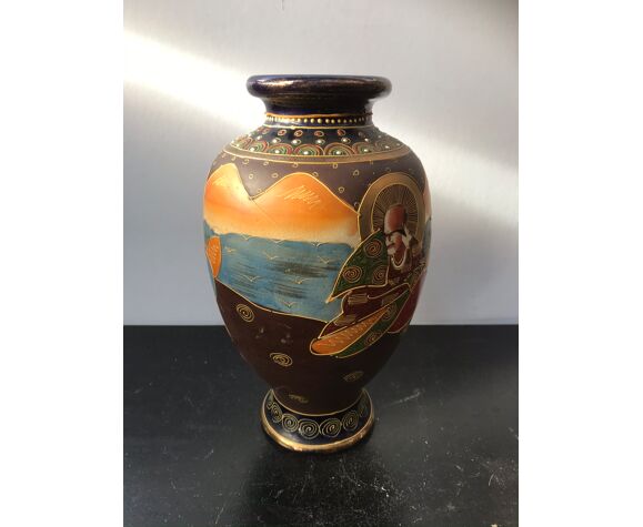 Former Chinese Vase SATSUMA Ceramics Painted Multicolored Vintage | Selency