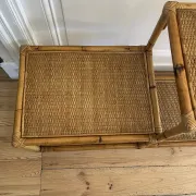 Étagère bambou et rotin vintage
