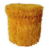 70s faux fur pouf