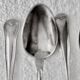 12 mocha spoons in silver metal christofle france