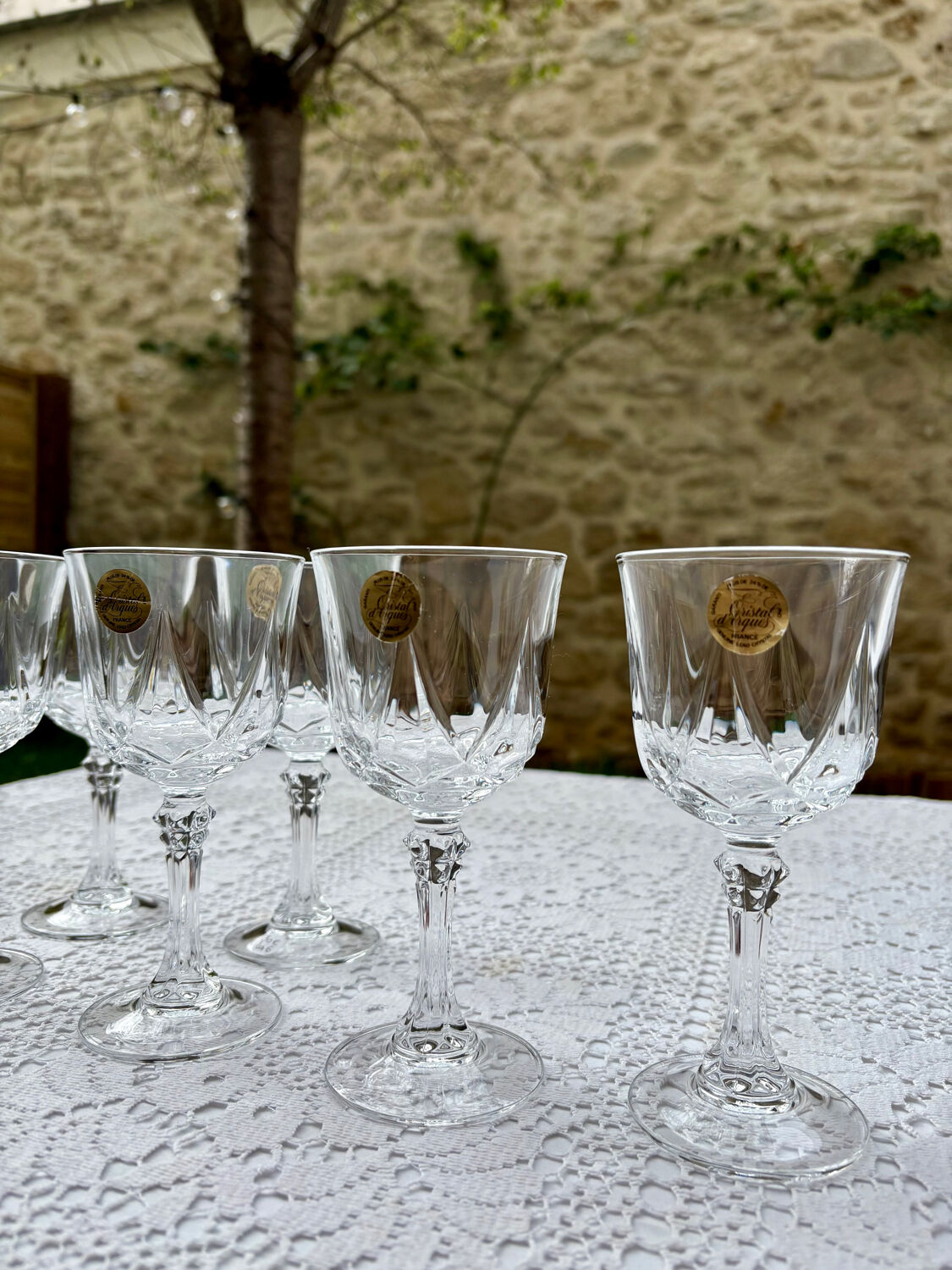 Crystal wine glasses from Arques Auteuil