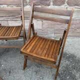 Set of 4 chairs Folding terrace patio vintage