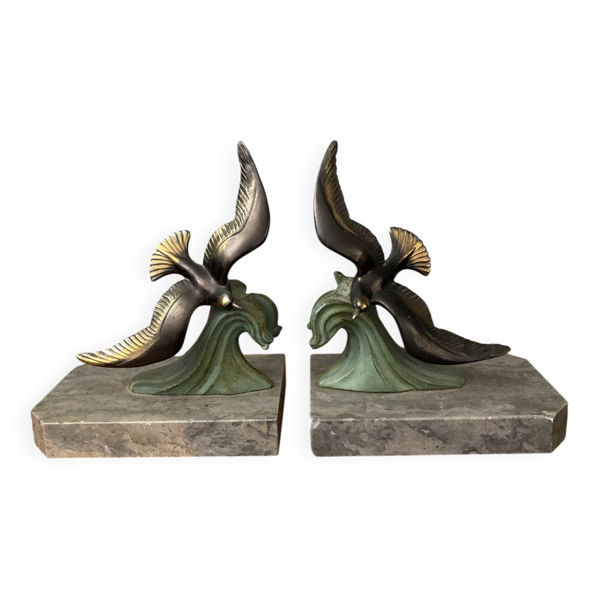 Bookcases seagulls Art Deco