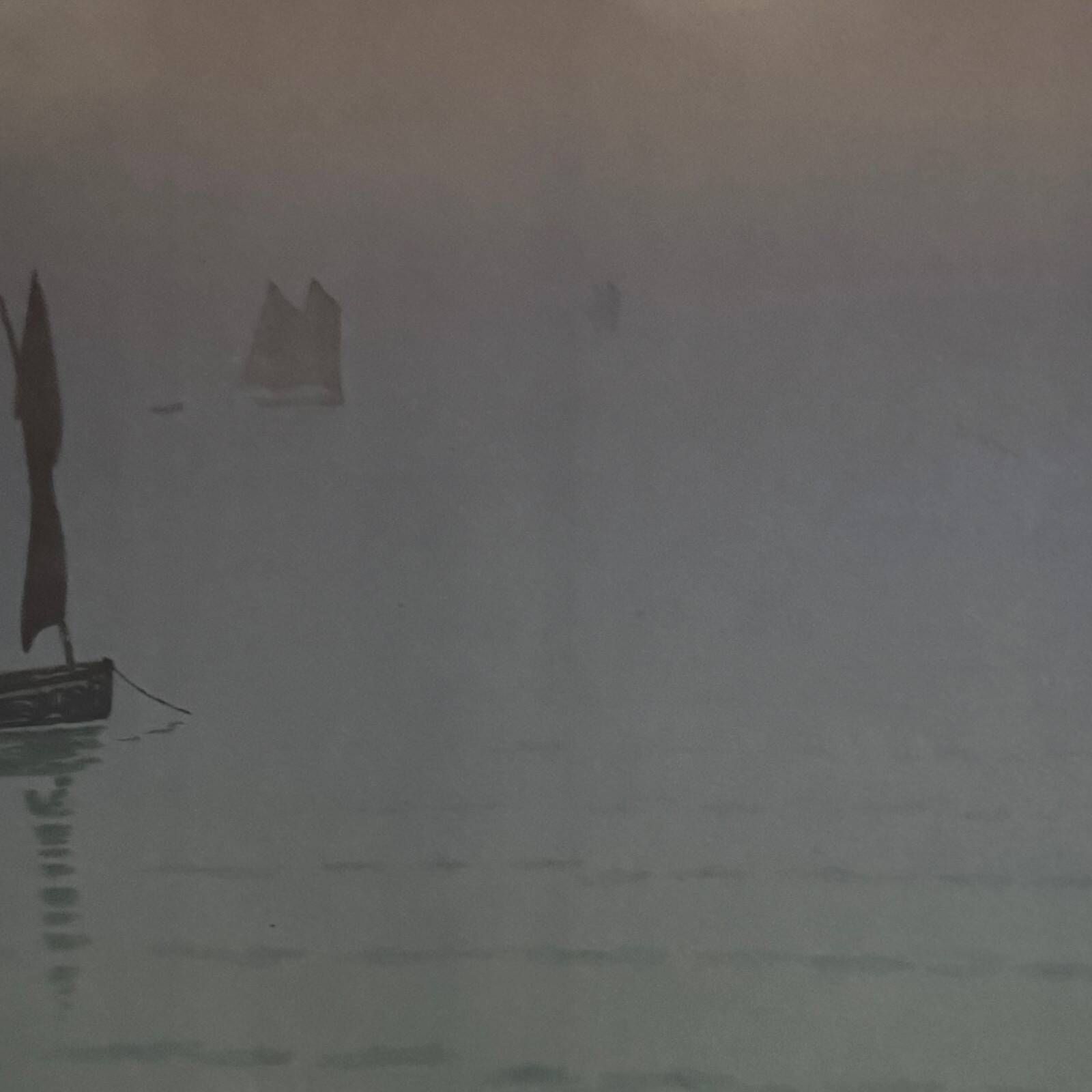 Lithograph by Henri Rivière The Beautiful Land of Brittany - Mist at Sea