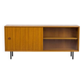 Buffet vintage en teck avec portes coulissantes 1970s