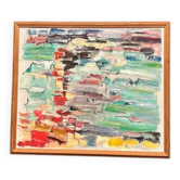 Swedish Oil on Canvas“Abstract Composition” by Klas Engman– Vintage &Framed
