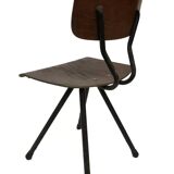 Vintage industrial child s chair, school chair, Dutch design