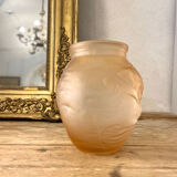 Pink Art Deco vase, Souchon Neuvesel