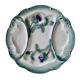Artichoke plate Digoin in majolica faience barbotine