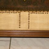 17th century studded leather travel trunk, richly decorated