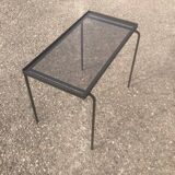 Modernist wrought iron side table