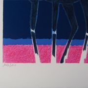Albert zavaro :  le trio de cavaliers - lithographie originale signée