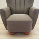 Fauteuil lounge, design scandinave, production : Danemark