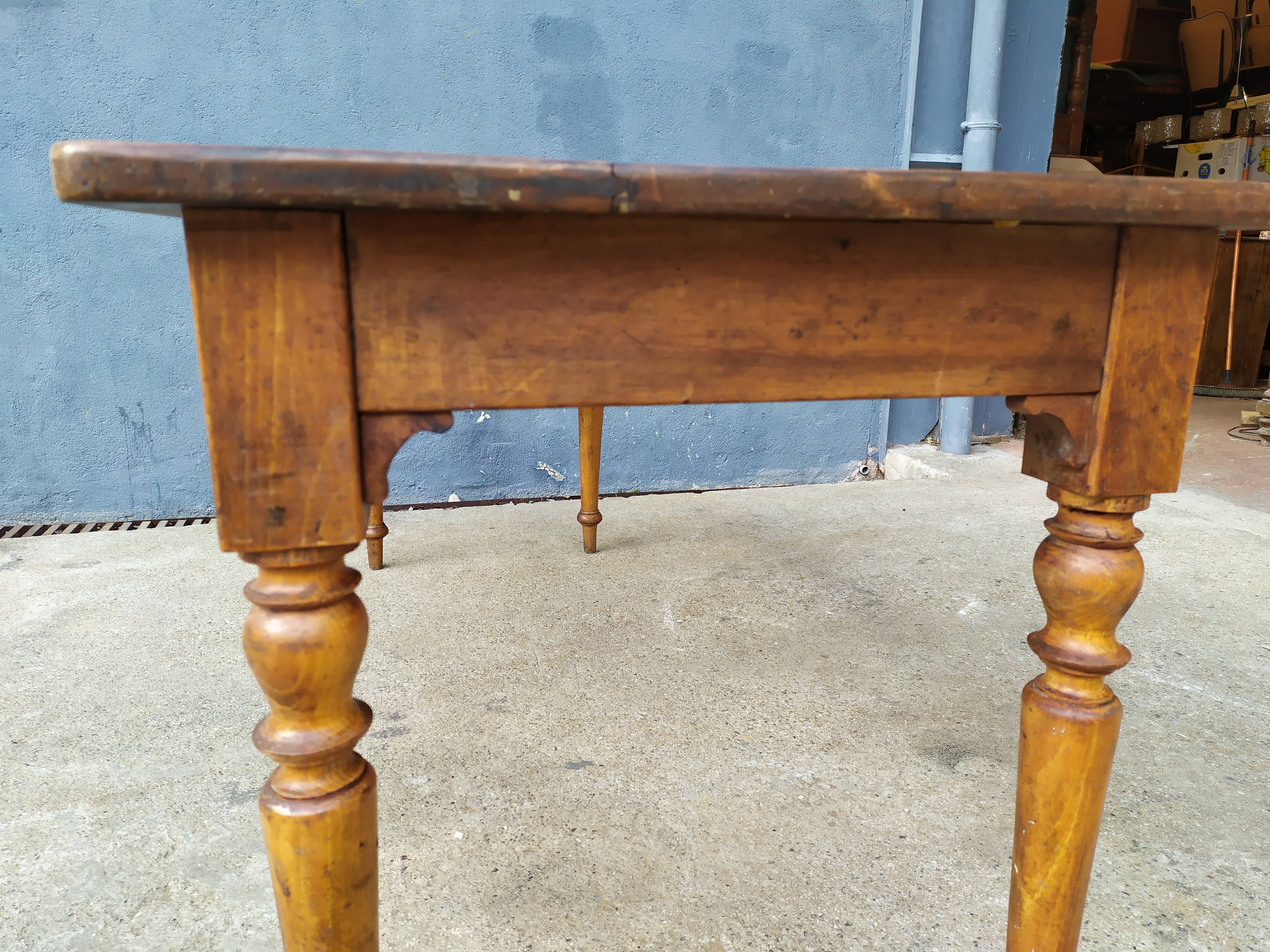 Table de ferme bistrot bois